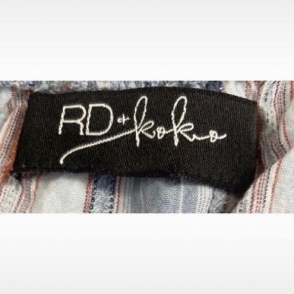 RD & Koko Multicolor Striped Off The Shoulder Ruffled Top, Size XL* (See Below) - Picture 7 of 7